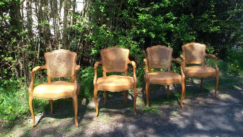 fauteuils cuir clous